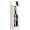 Mehrzweckschrank Lona XXL Weiß Stehend BxH: 70x240 cm - Schwarz/Weiß, MODERN, Holzwerkstoff (70/240/39cm) - MID.YOU