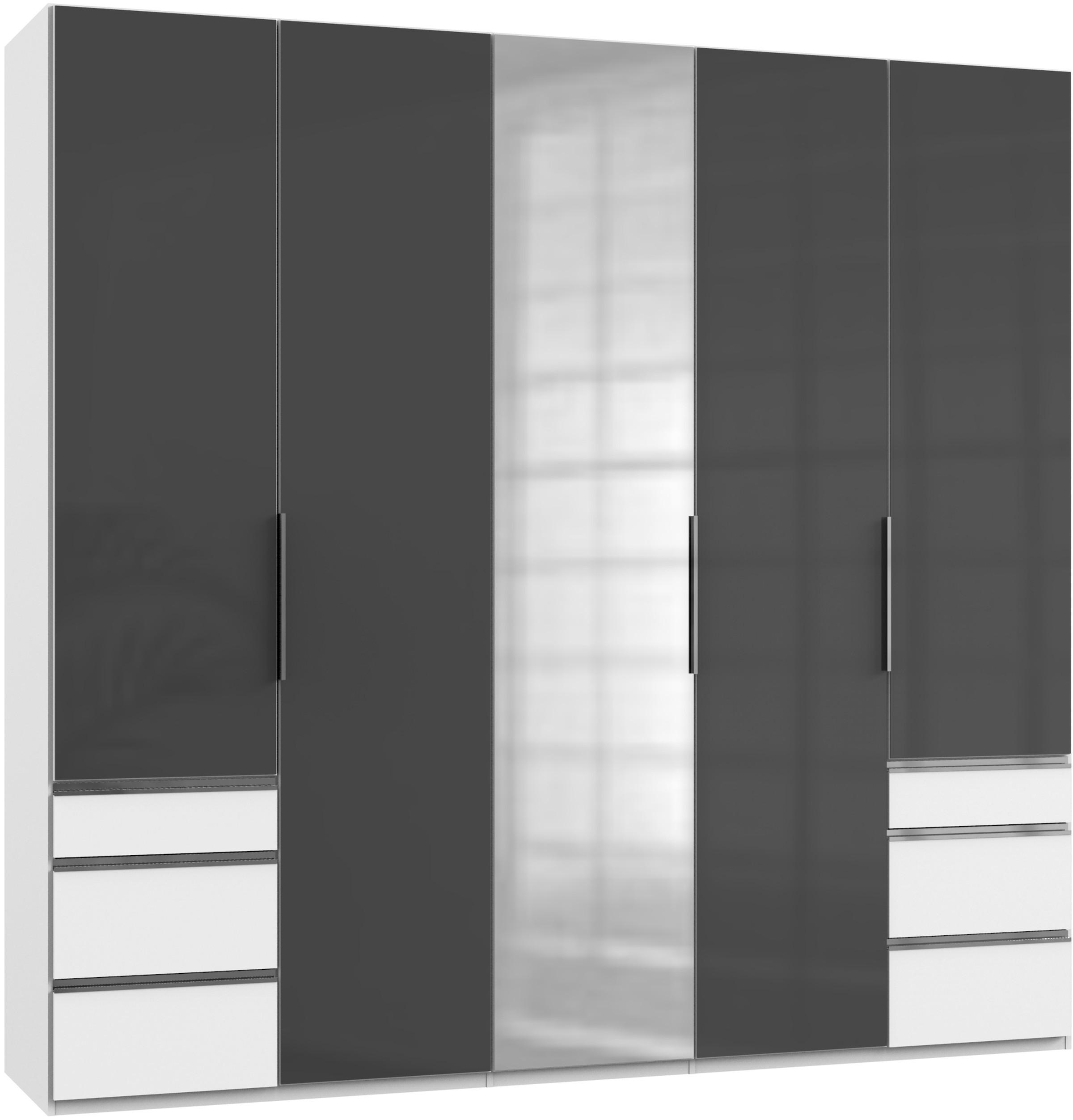 Drehtürenschrank 250cm Level, Grau/weiß - Weiß/Grau, MODERN, Glas/Holzwerkstoff (250/236/58cm) - MID.YOU
