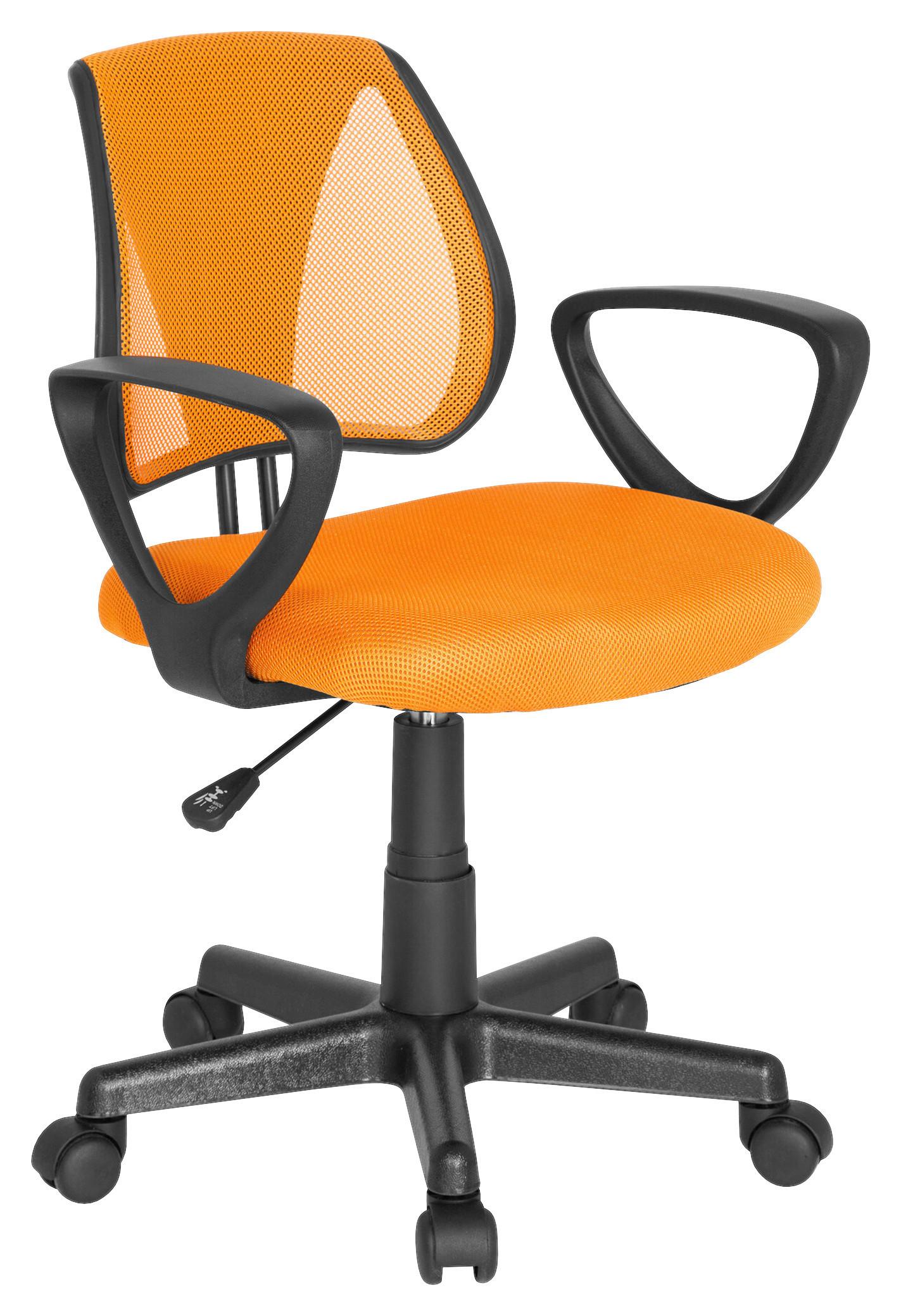 Jugenddrehstuhl Kiddy CD Orange - Schwarz/Orange, Basics, Kunststoff (58/75-92/45cm) - MID.YOU