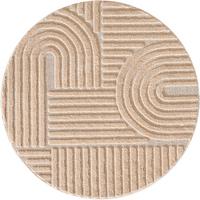 Hochflorteppich Rund Rosa Art D: 80 cm - Rosa, Basics, Textil (80cm) - Novel