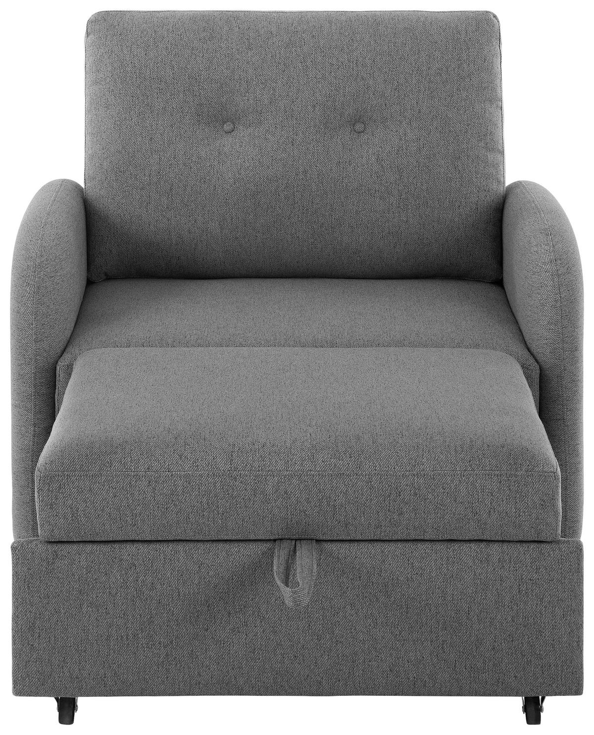Fekvőfotel Cosmo - sötétszürke, Design, textil (102/94/95cm) - Livetastic