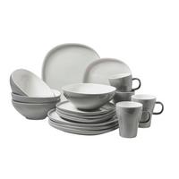 Kombiservice Isora 6 Personen Geschirr Set - Grau, Basics, Keramik - Mäser