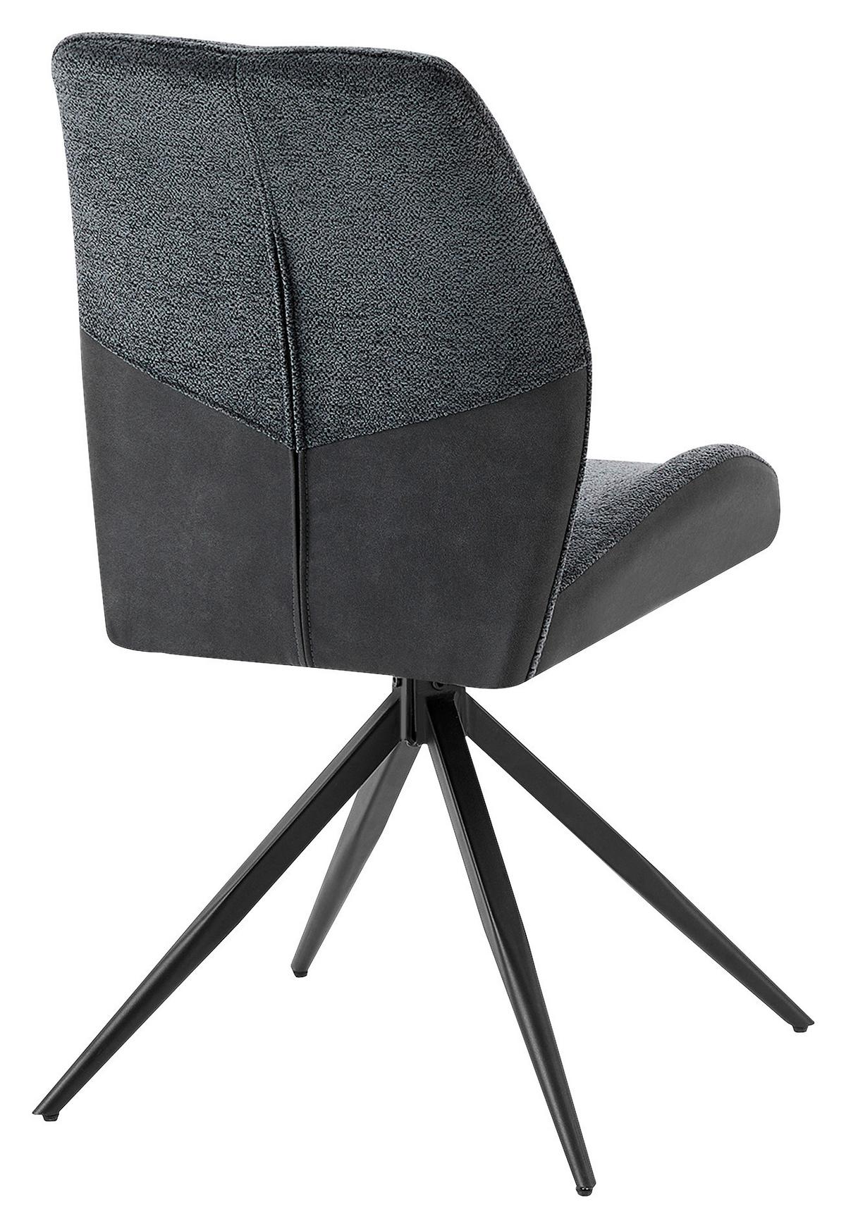 Stuhl-set Snap - Anthrazit/Schwarz, MODERN, Textil/Metall (46/87/55cm) - MID.YOU