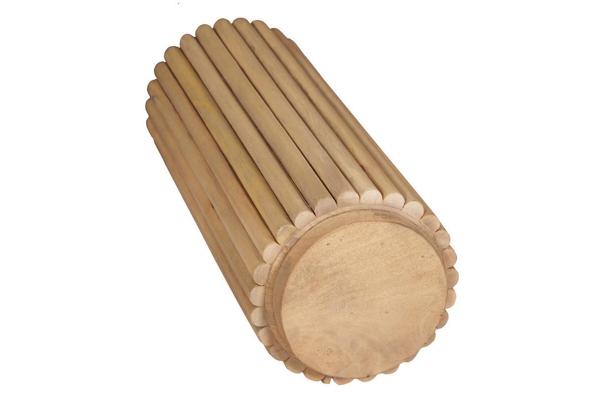 BLUMENSÄULE Naturfarben L: 25cm - Naturfarben, Design, Holz (25/25/66cm) - MID.YOU