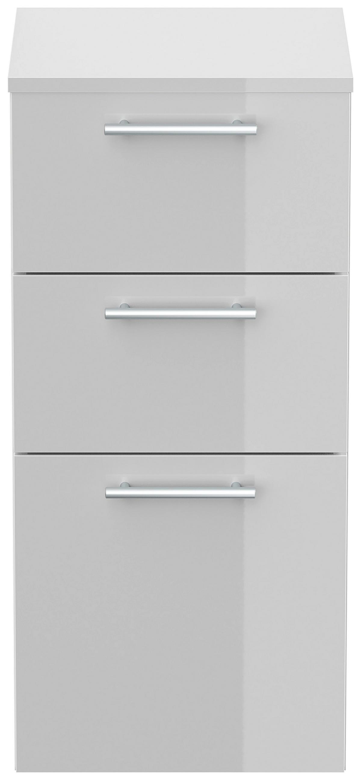 MIDISCHRANK Weiß Hochglanz B: 35,2cm - Weiß Hochglanz, Basics, Holzwerkstoff (35,2/75/36,8cm) - MID.YOU