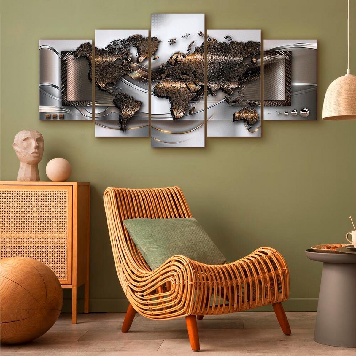 Leinwandbild Braun Beige B: 100 Cm - Beige/Braun, Basics, Holzwerkstoff/Textil (100/50/1.2cm) - artgeist