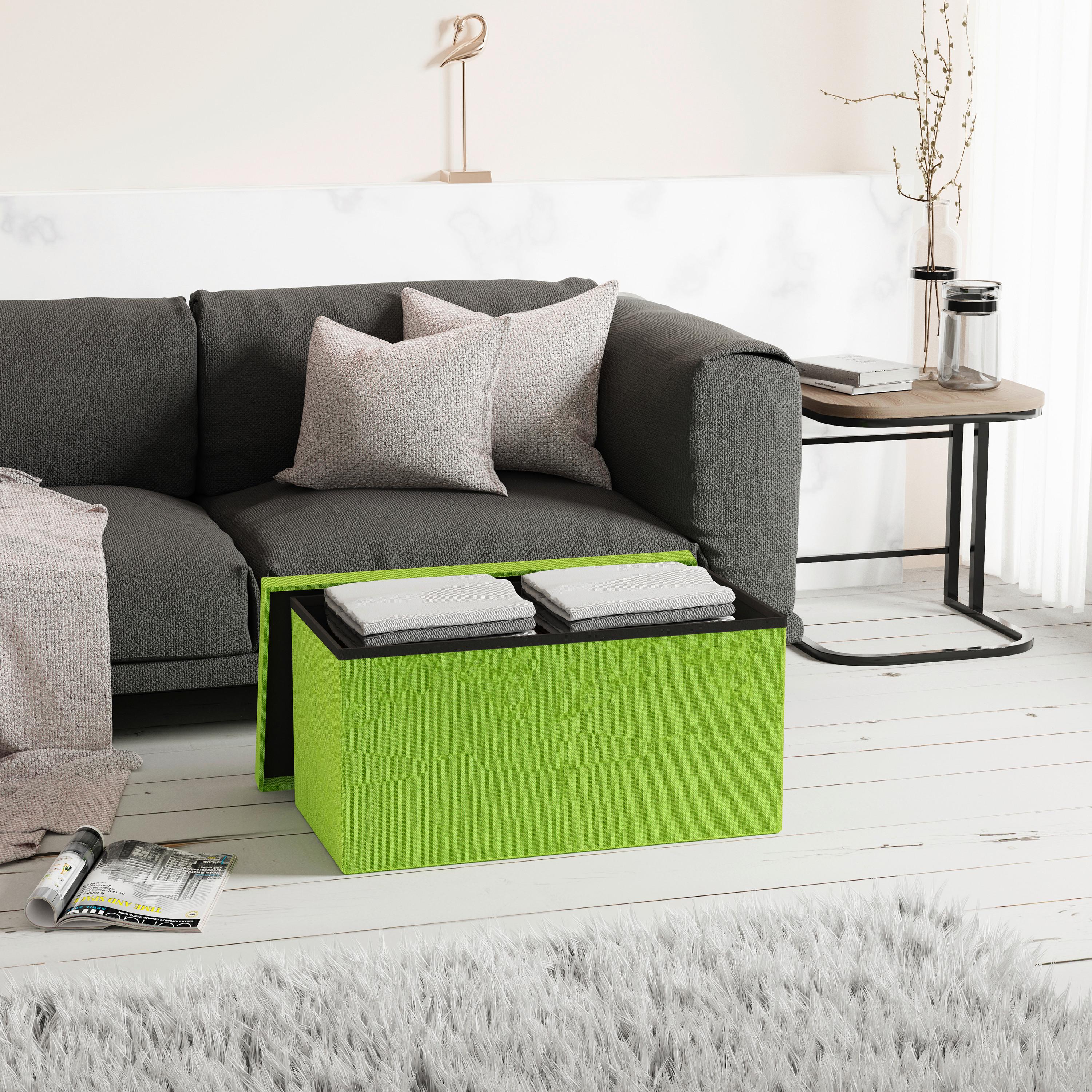 Sitzbox Boxas Grün B: 76 cm - Grün, Basics, Holzwerkstoff/Kunststoff (76/38/38cm) - MID.YOU