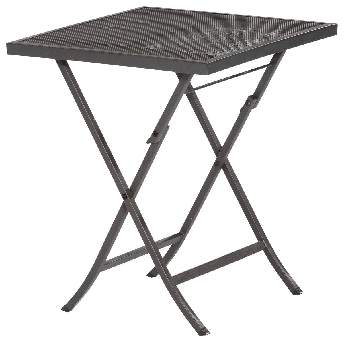 Gartentisch Klappbar Samos Metall L 60 Cm - Graphitfarben, MODERN, Metall (60/60/71cm) - Gardenson