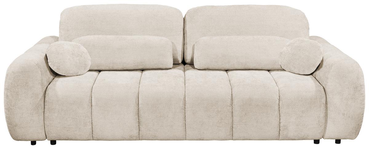 Schlafsofa Bubble Beige B: 256 Cm - Beige/Schwarz, Design, Textil (256/76/112cm) - MID.YOU