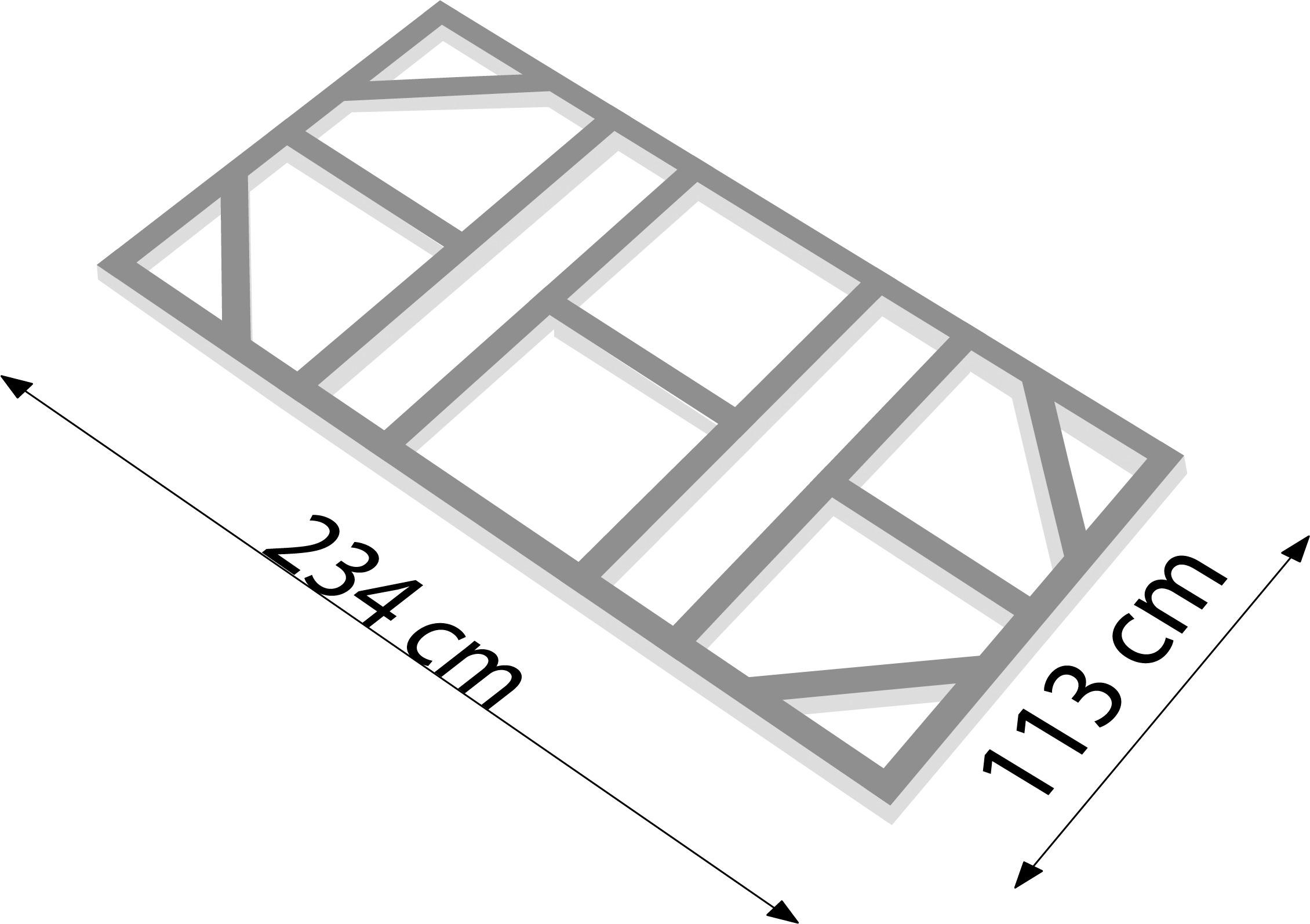 FUNDAMENT-BODENRAHMEN aus verzinktem Stahl