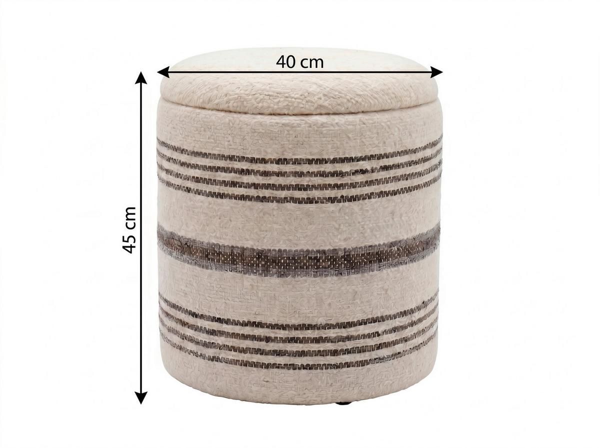 Taburet, š: 40 cm - béžová, Design, textil (40/45/40cm) - Livetastic
