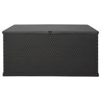 Kissenbox Rattan 118,5x62,5x55 cm 420L Anthrazit - Anthrazit, Basics, Kunststoff (118,5/62,5/55cm)