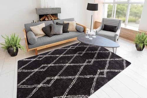 Hochflor Teppich Anthrazit Orlando 200x290 cm - Anthrazit, Design, Textil (200/290cm) - Kayoom
