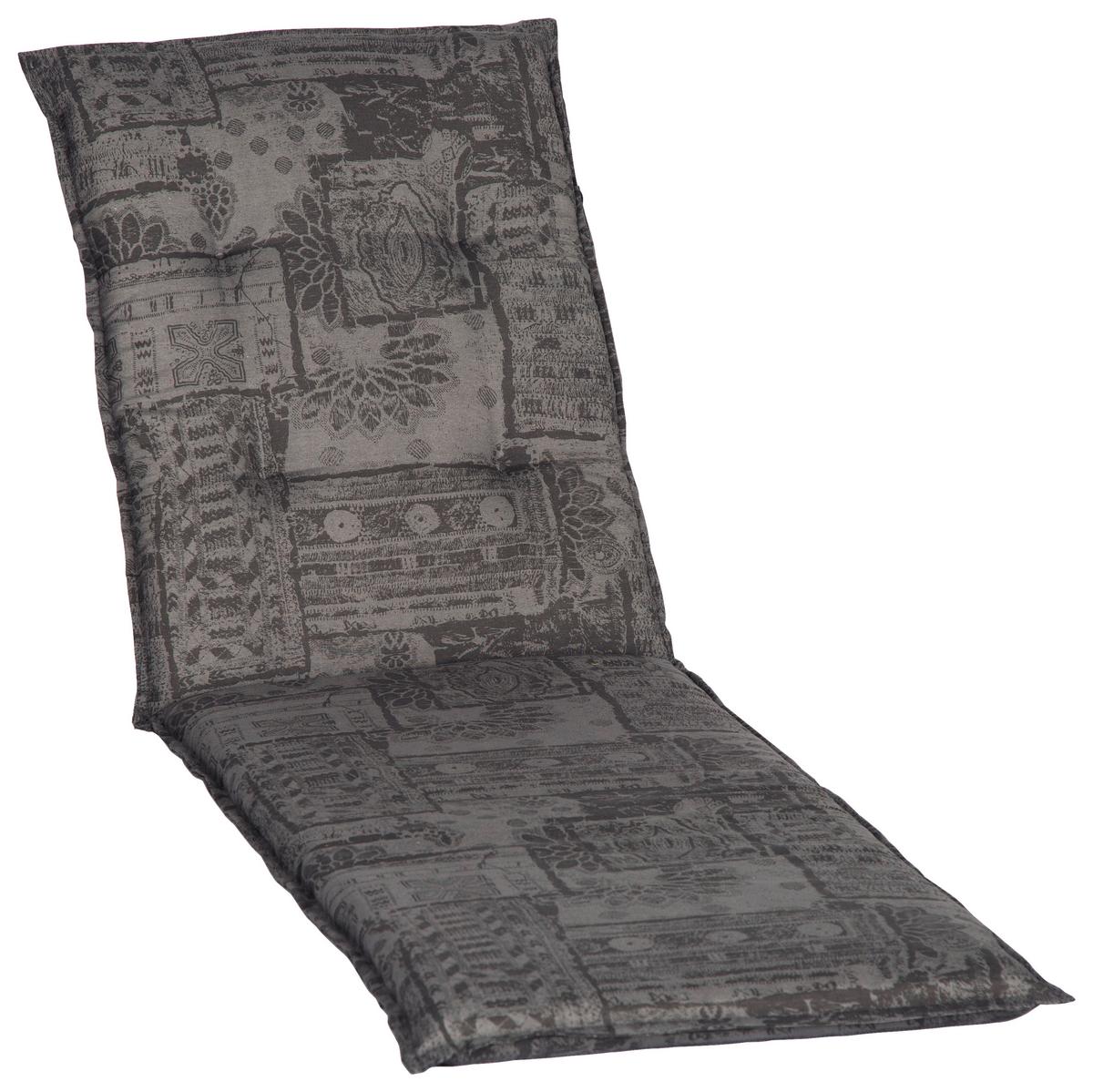 Auflage Für Liege Genf 193x60x5 Cm Grau / Anthrazit - Anthrazit/Grau, Basics, Textil (193/60/5cm) - Beo