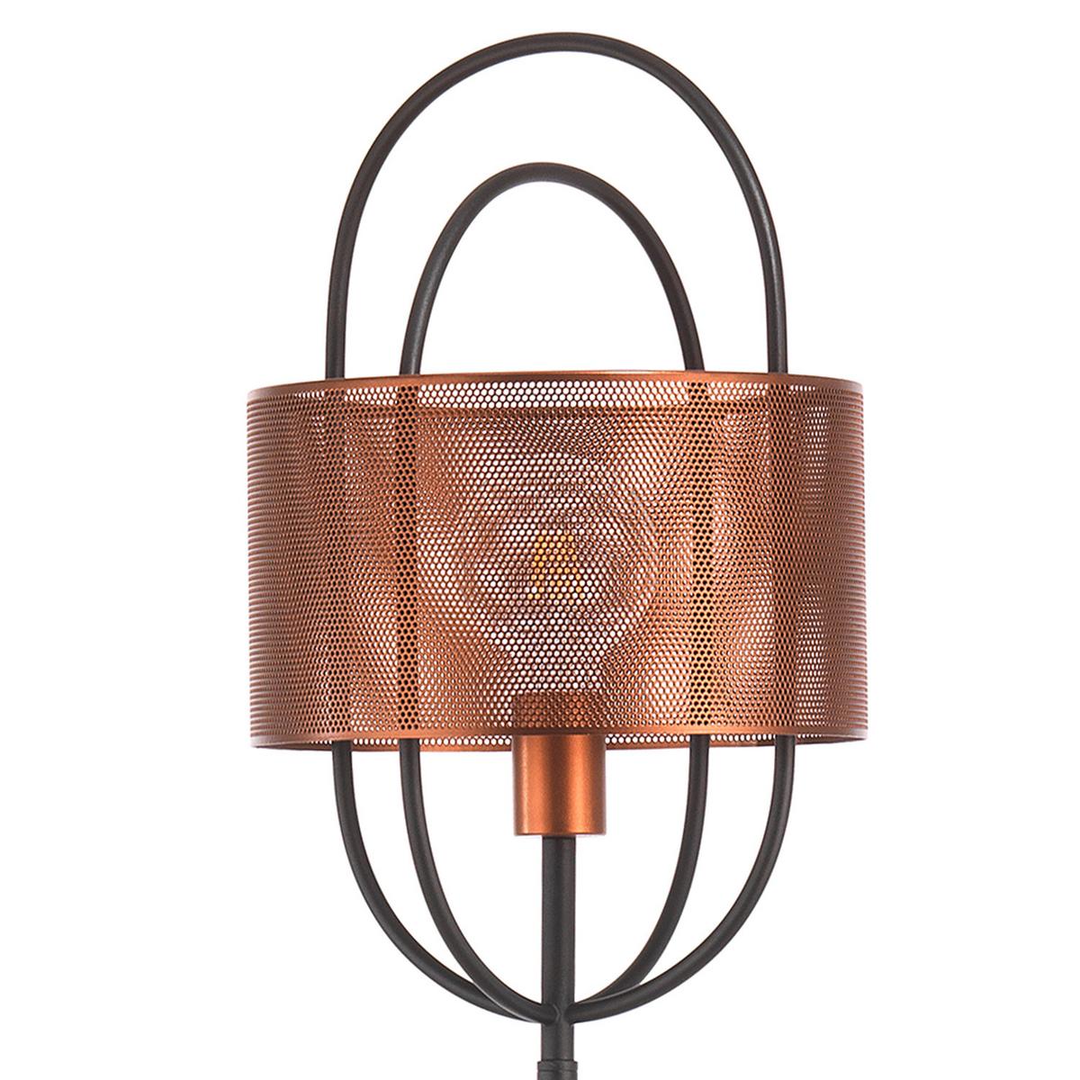 Stehleuchte 5003/Pt - Schwarz/Kupferfarben, Design, Metall (28/155cm)