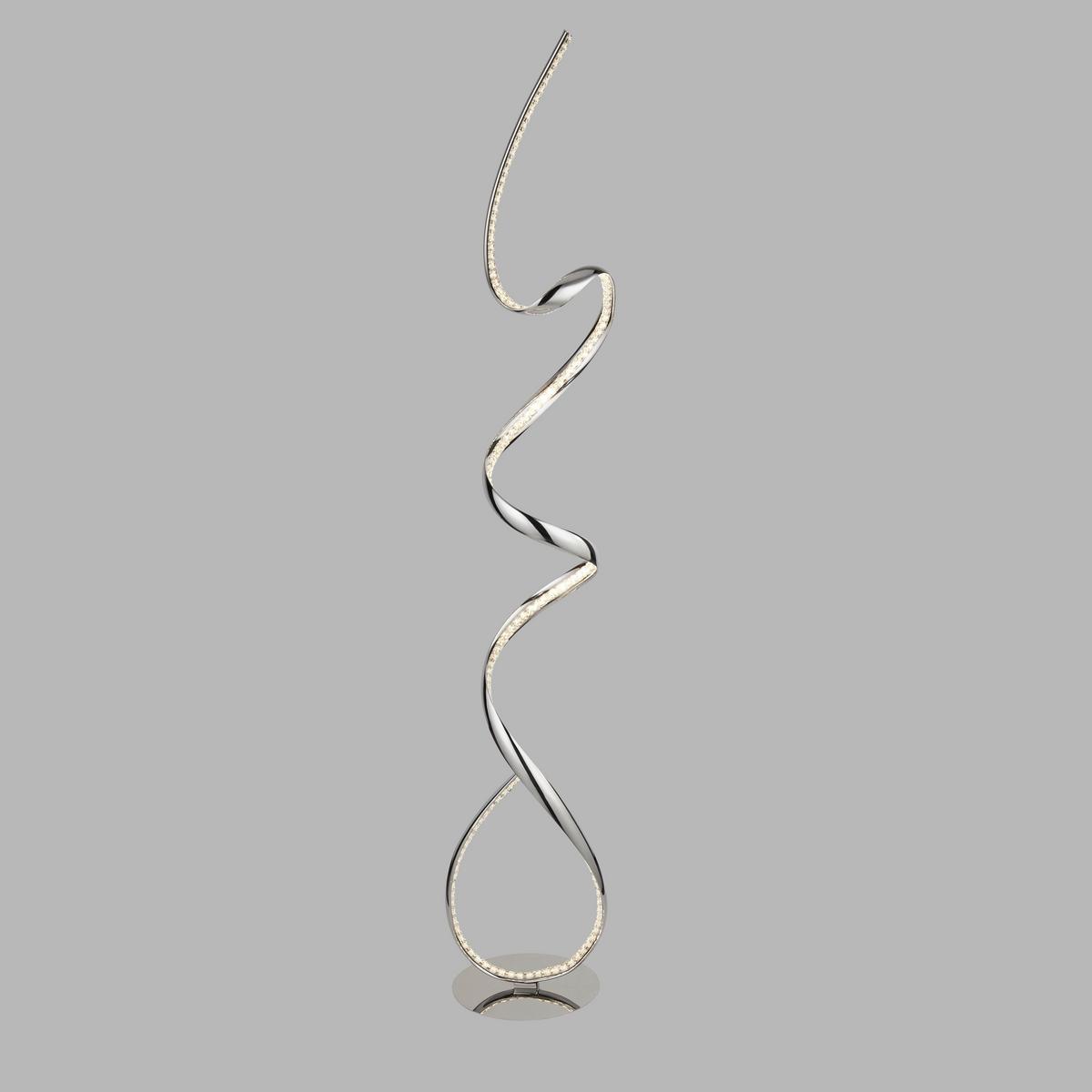 Led Állólámpa Eu9219cc - krómszínű/átlátszó, Design, üveg/fém (23/28/147cm)