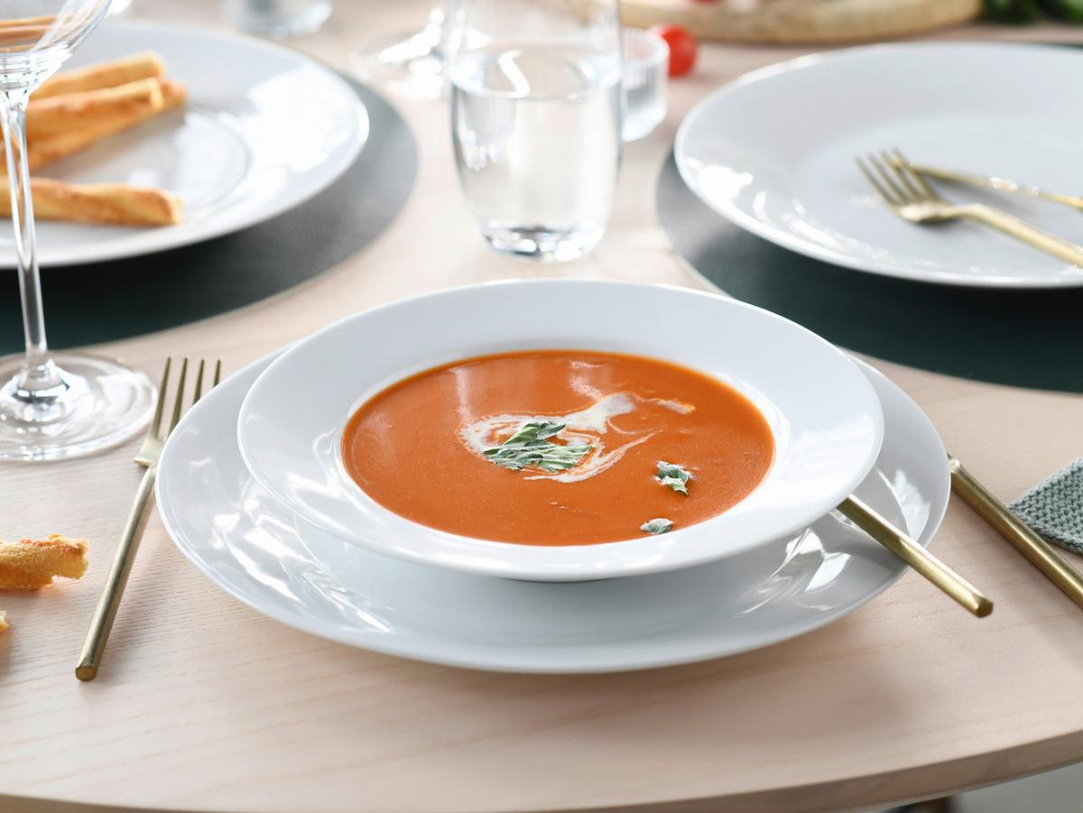 Tafelservice Porzellan, Weiß, 12-Teilig - Weiß, Basics, Keramik - Creatable