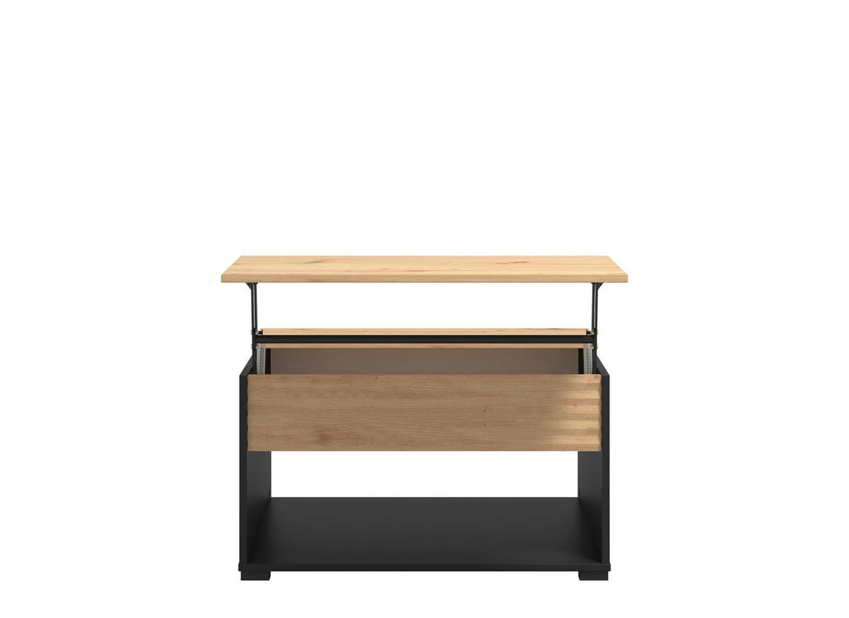 Dohányzóasztal Taranto - fekete/Artisan tölgy, Modern, faalapú anyag (80/45/80cm)