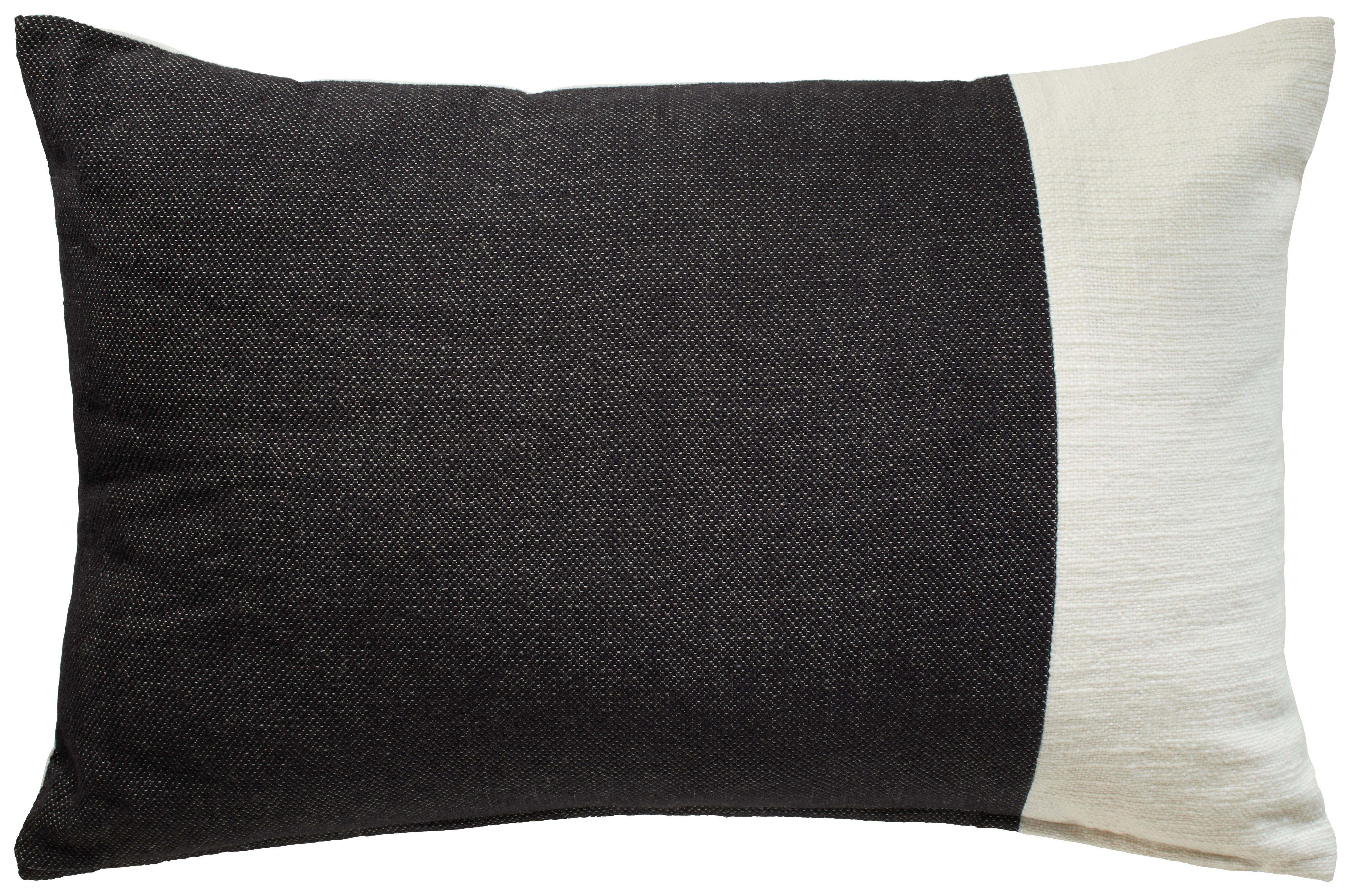 Dekoračný vankúš Levi, Š/D: 40/60cm - čierna/biela, Modern, textil (40/60cm) - Premium Living