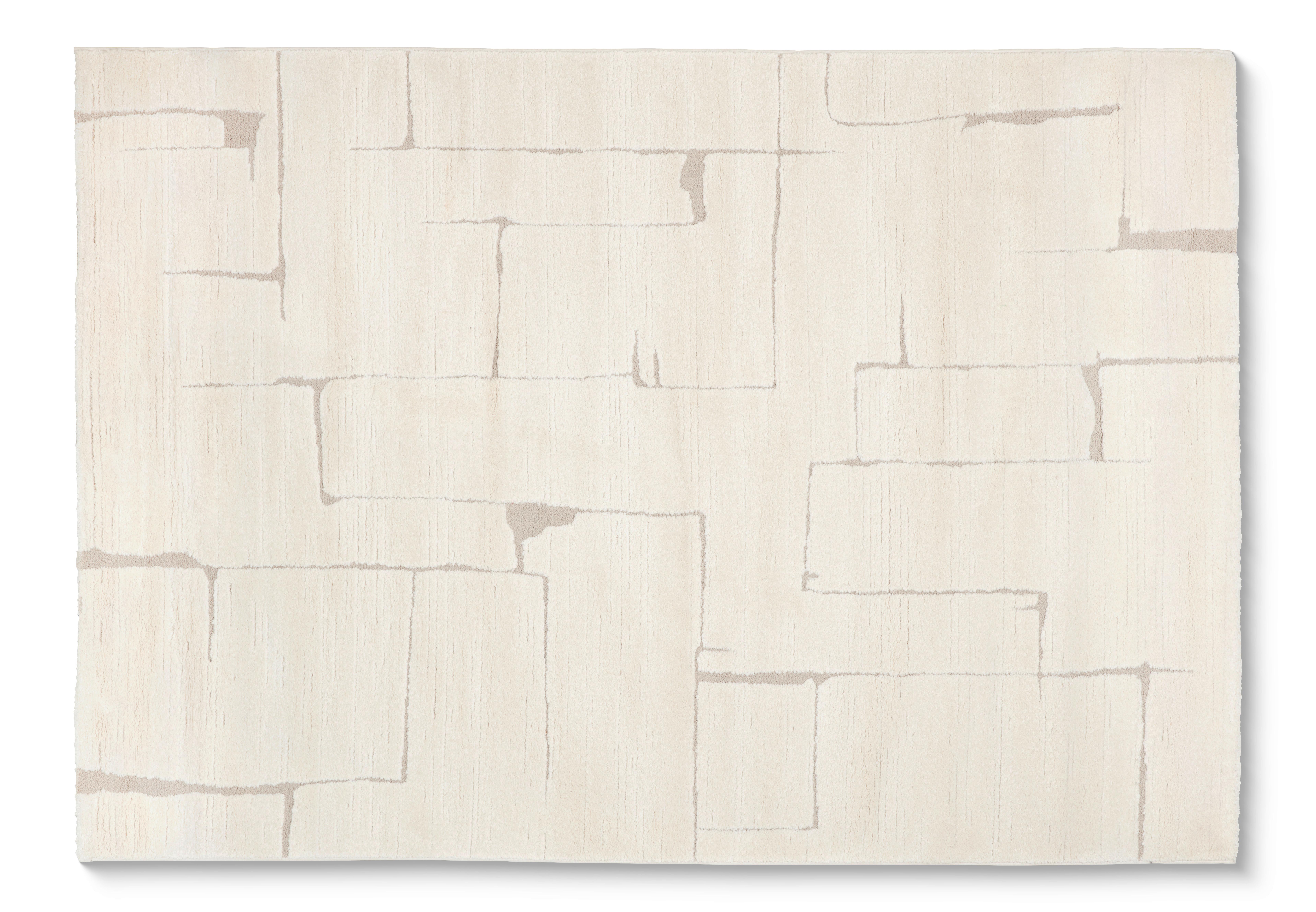 Webteppich Jonas - Creme, MODERN, Textil (160/230cm) - Luca Bessoni