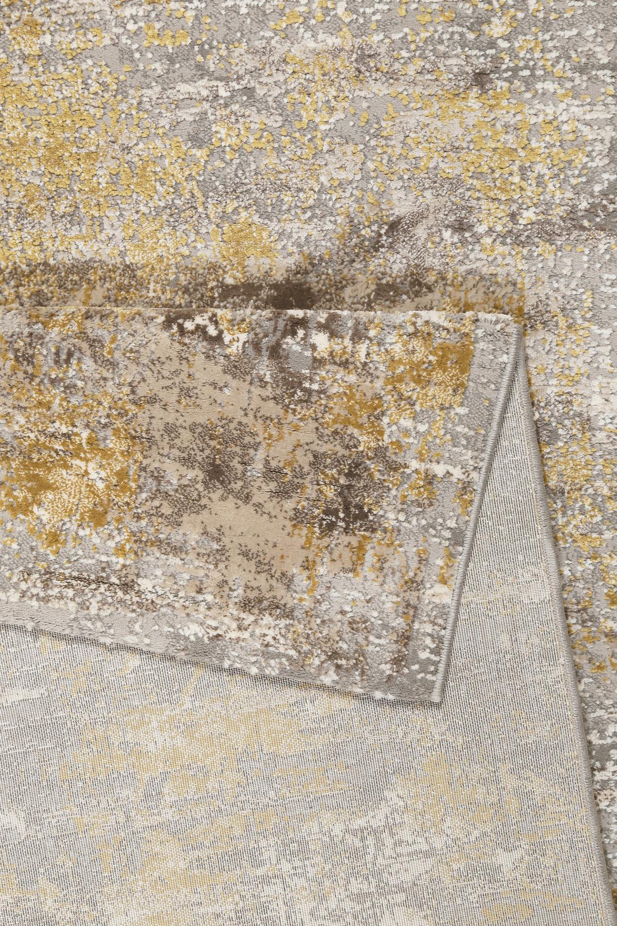 Webteppich Grau/gold, Bxl: Ca. 80x150 Cm - Dunkelgrau/Goldfarben, Design, Textil (80/150cm) - Esprit