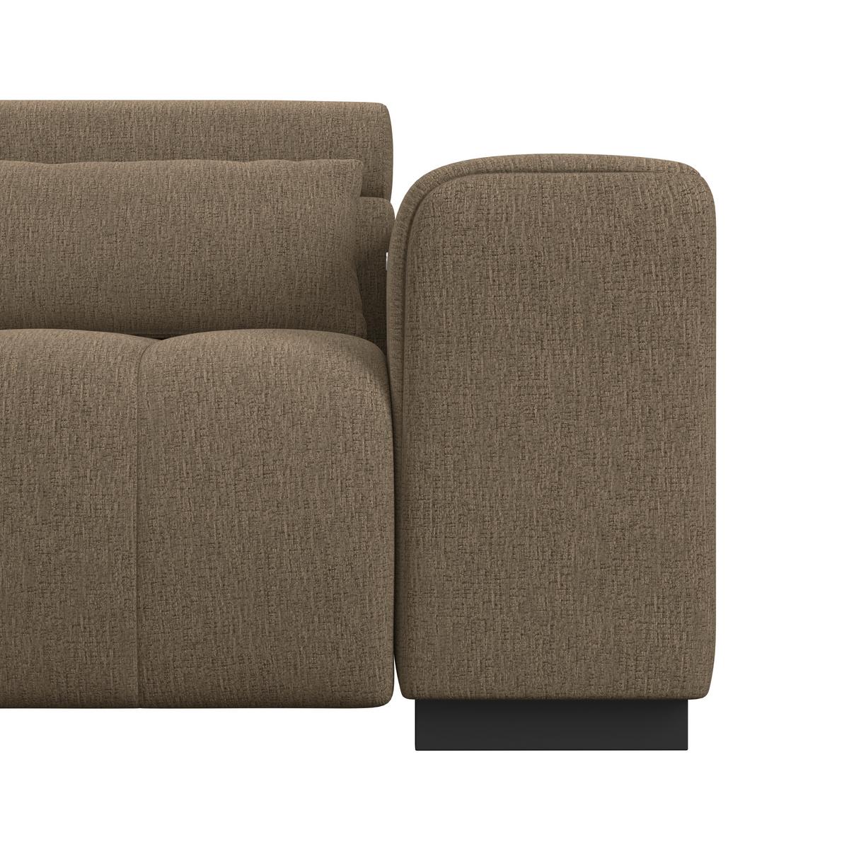Ecksofa Matera Braun S: 226x311cm - Schwarz/Braun, Trend, Textil (226/311cm)