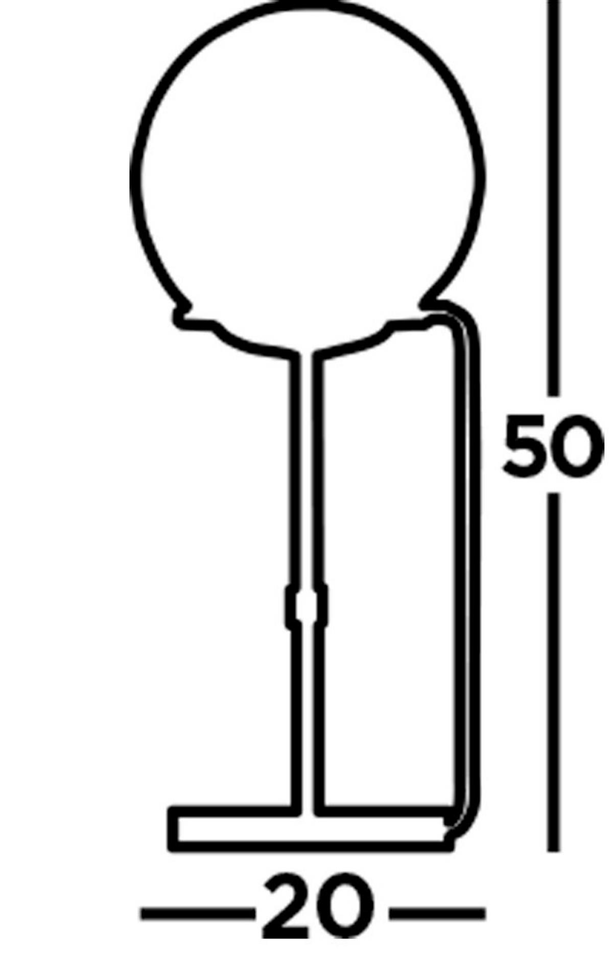Tischleuchte Eu8092ab - Messingfarben/Weiß, Design, Glas/Metall (20/50cm)