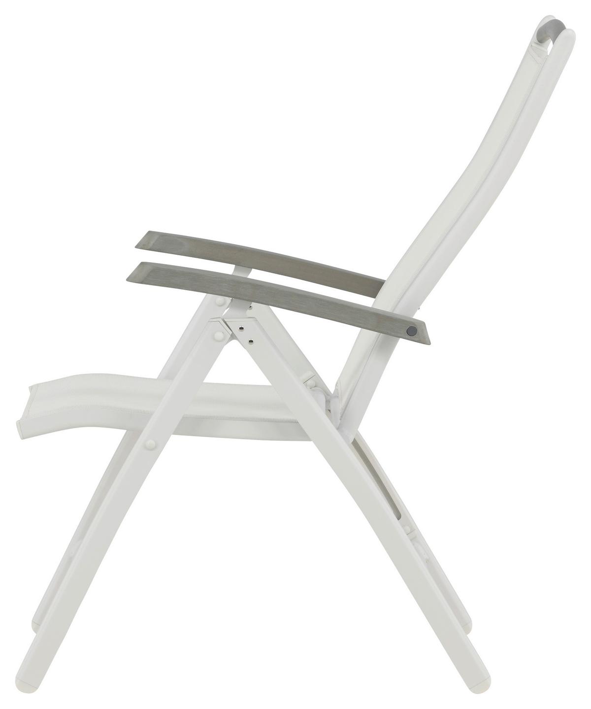 Gartensessel-Set 2-Tlg. Klappbar Albany Metall - Weiß, KONVENTIONELL, Metall (60/110/60cm) - Gardenson