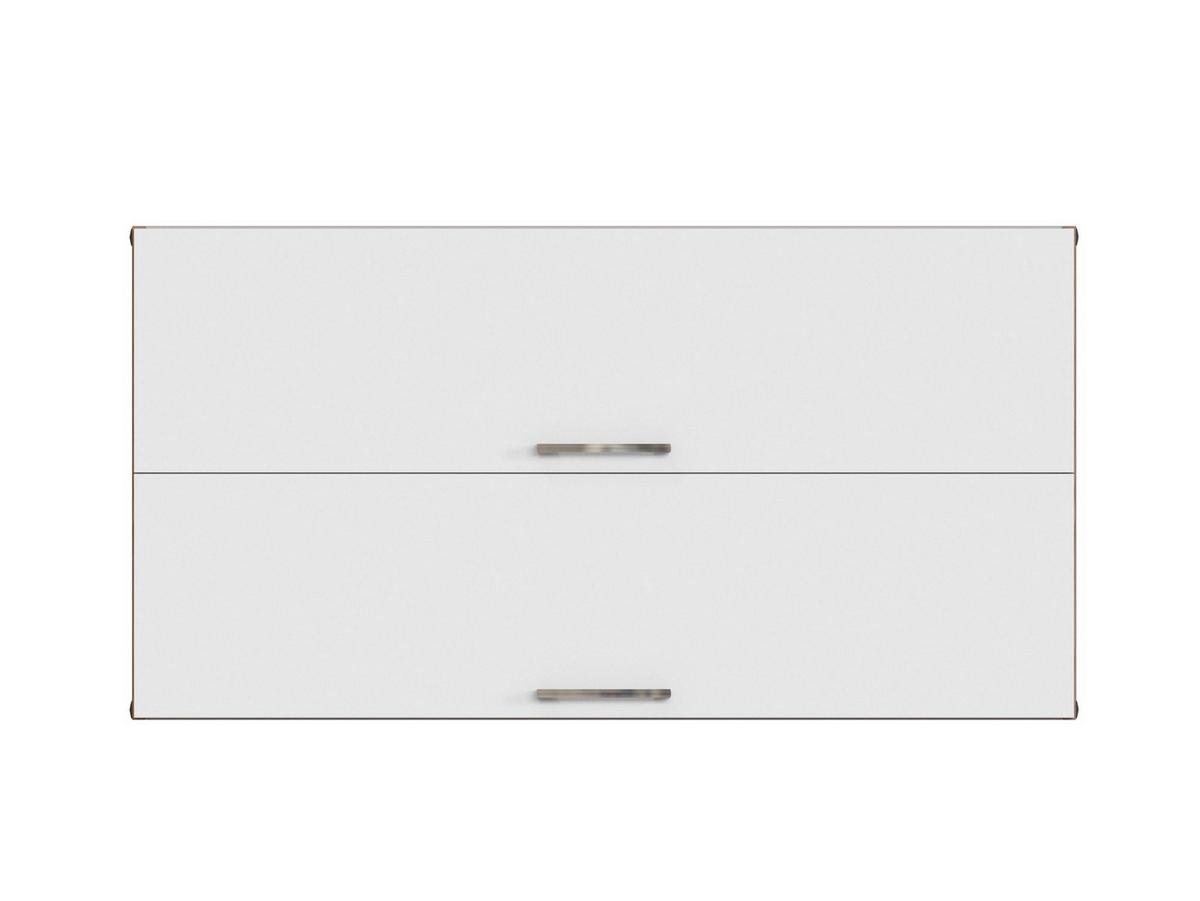 Küchenoberschrank B: 110 cm Eiche Dekor/Weiß 2 Klappen - Eiche Wotan/Weiß, MODERN, Holzwerkstoff (110/57/34cm) - Held