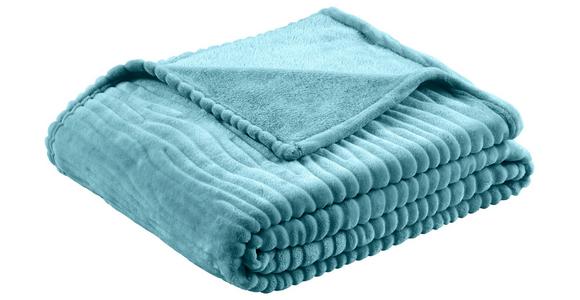 Kuscheldecke Milo Türkis 180x220 cm - Türkis, ROMANTIK / LANDHAUS, Textil (180/220cm) - James Wood