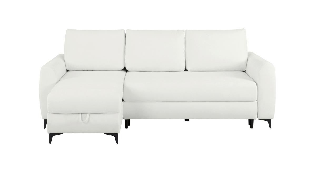 Ecksofa Moli, Creme S: 236x148 cm - Creme/Schwarz, Design, Textil (236/148cm) - MID.YOU