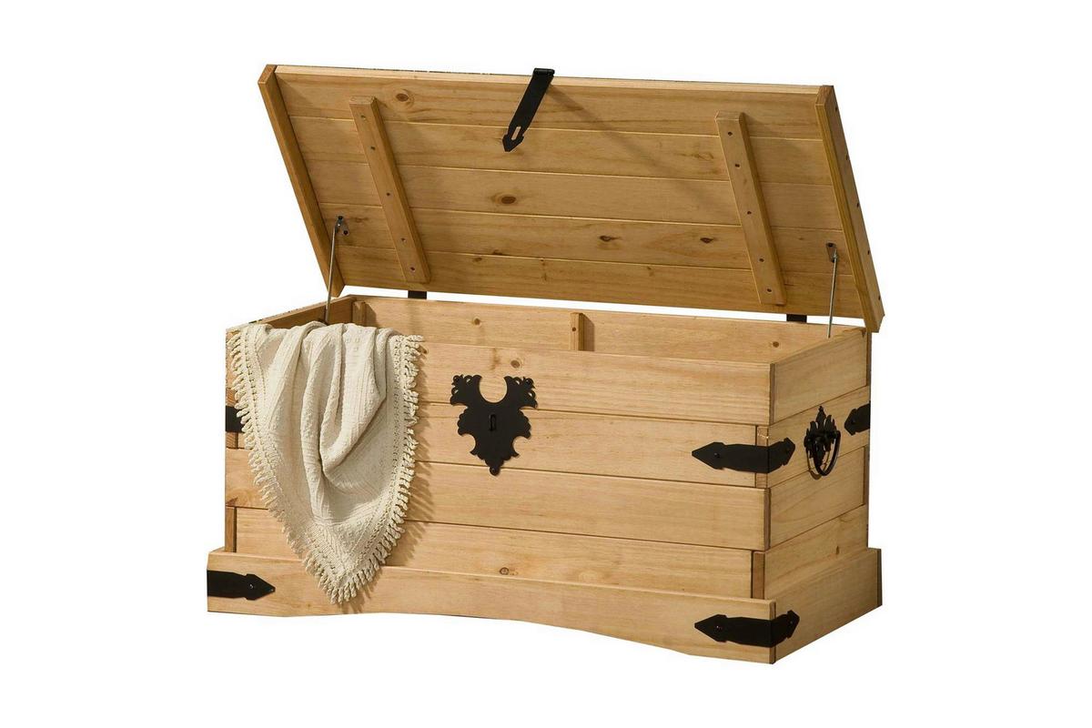 Truhe Honig B: 92 Cm - Honig, Natur, Holz (92/50/46cm) - Livetastic