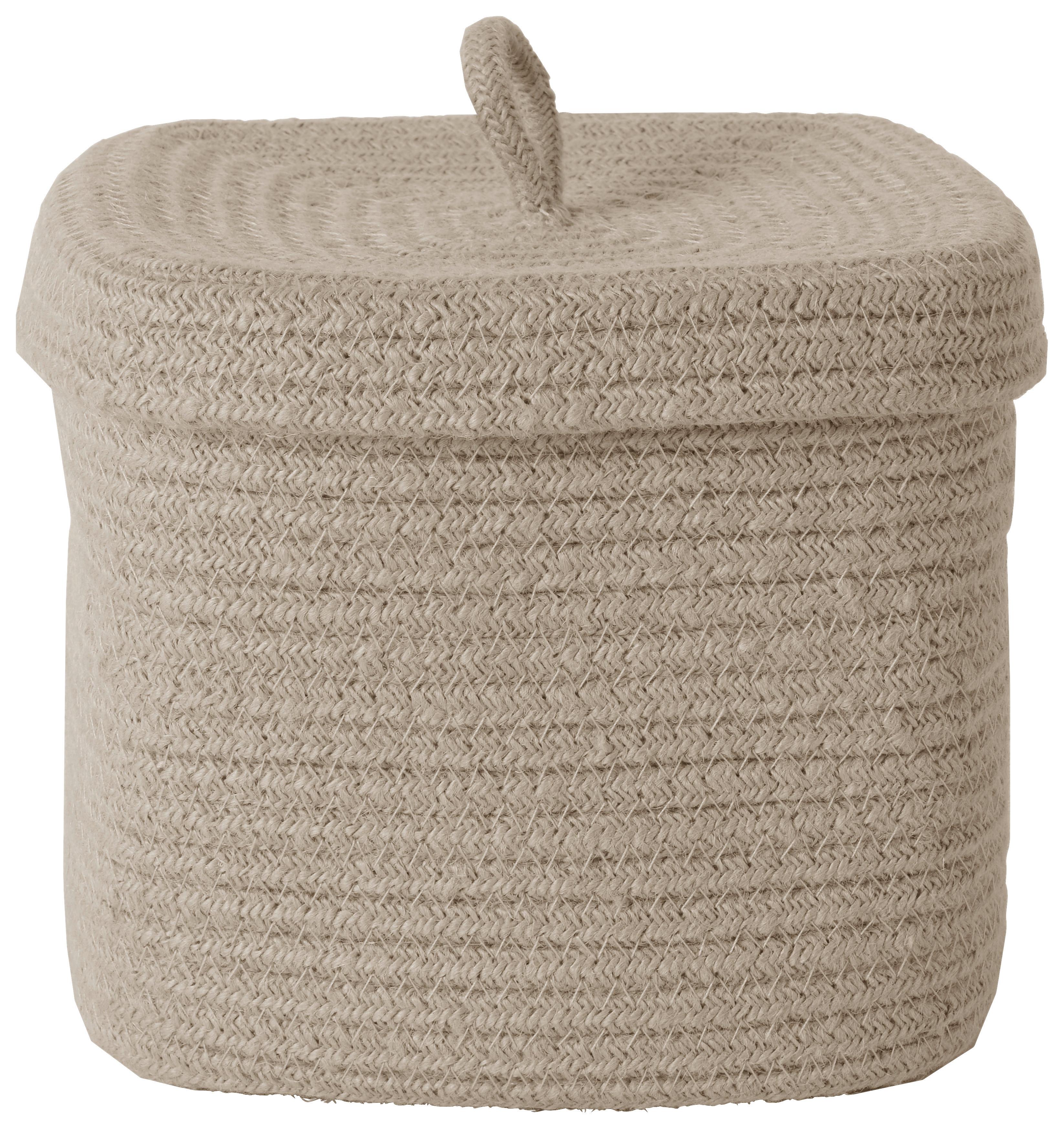 Košík ROMY - béžová, Konventionell, textil/plast (21/18/21cm) - Mömax
