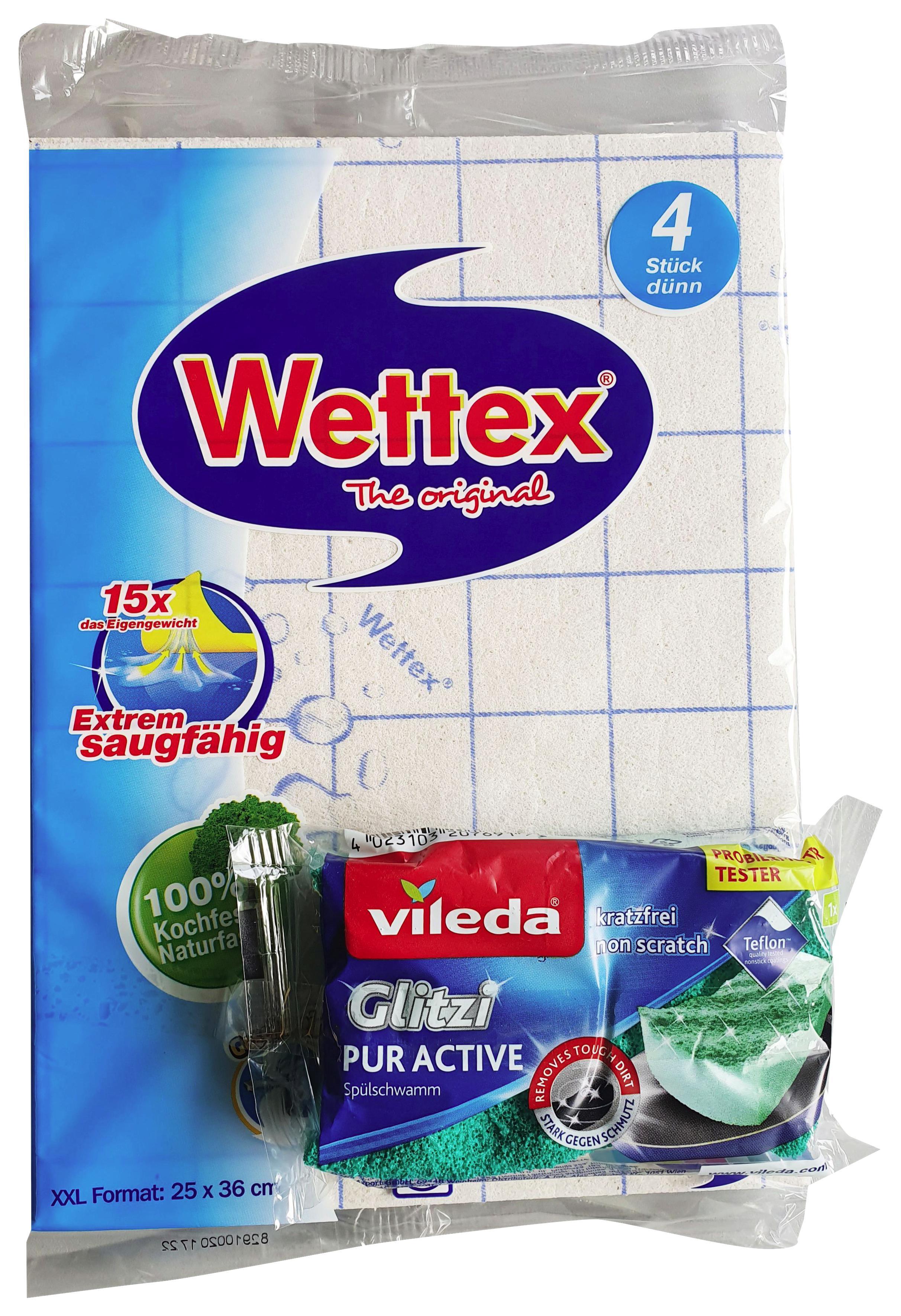 SCHWAMMTUCH WETTEX DÜNN 4ER PACK + ONPACK
