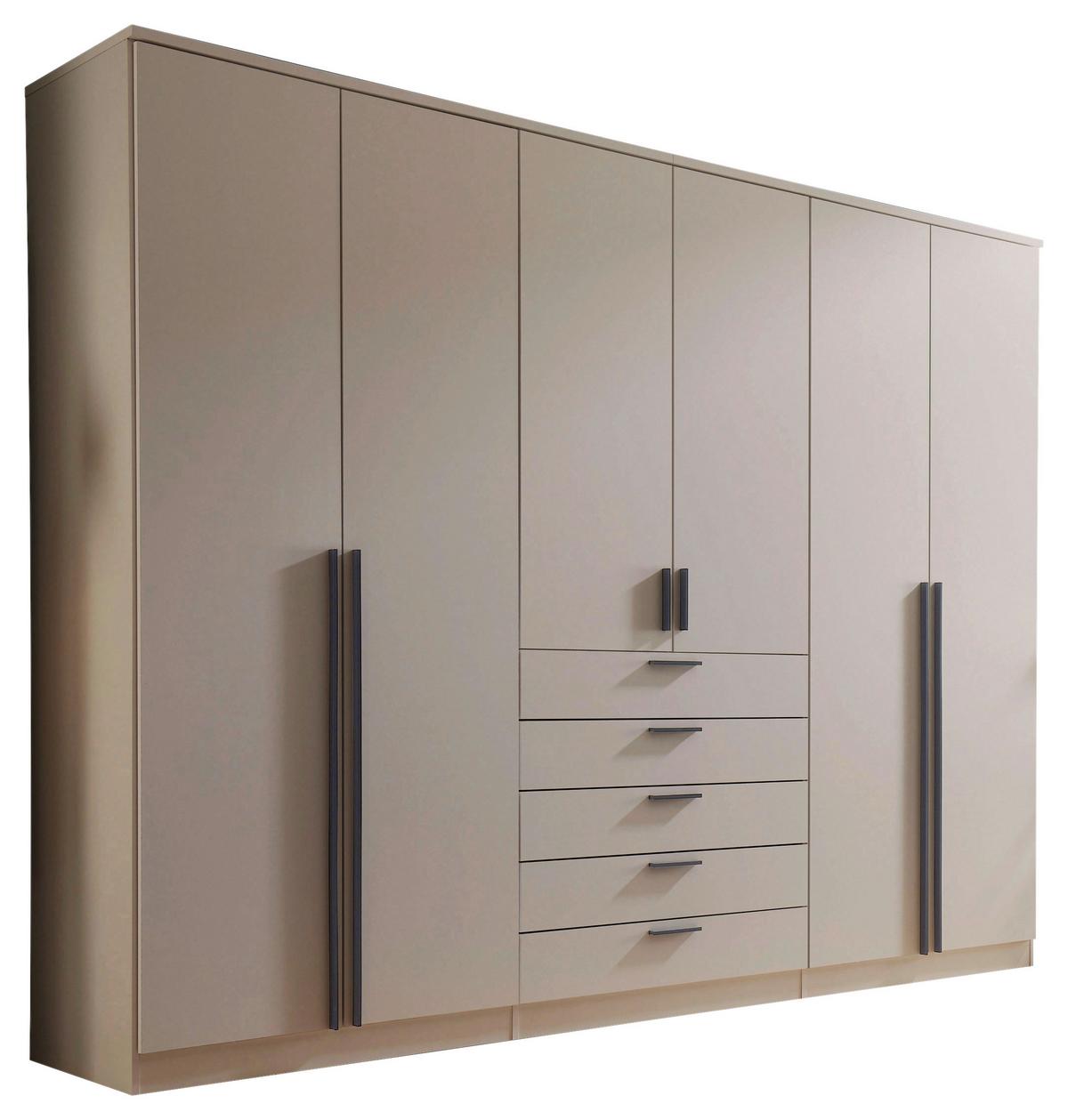 Kleiderschrank Arnis Kaschmir Dekor, Grau, B: 270cm - Kaschmir, KONVENTIONELL, Holzwerkstoff (270/210/52cm) - James Wood