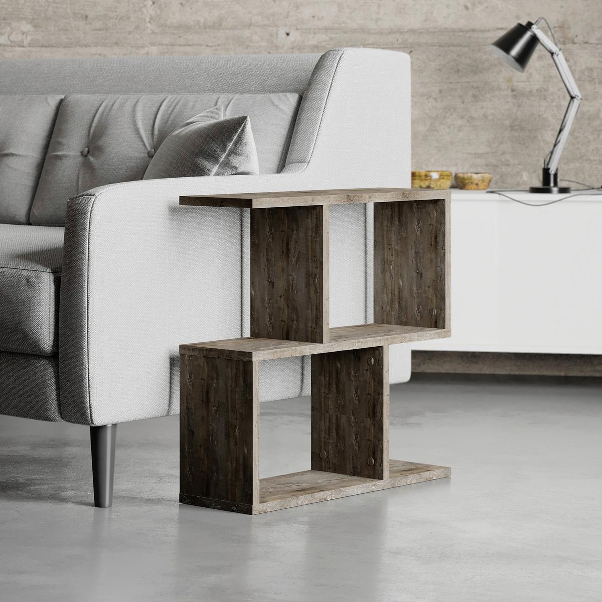 Beistelltisch Homemania Kaffeetisch - Dunkelbraun, Design, Holzwerkstoff (60/20/60cm) - Livetastic