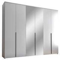 Drehtürenschrank 270 Cm Kevo Weiß/spiegelglas - Weiß, MODERN, Glas/Holzwerkstoff (270/225/52cm) - Carryhome