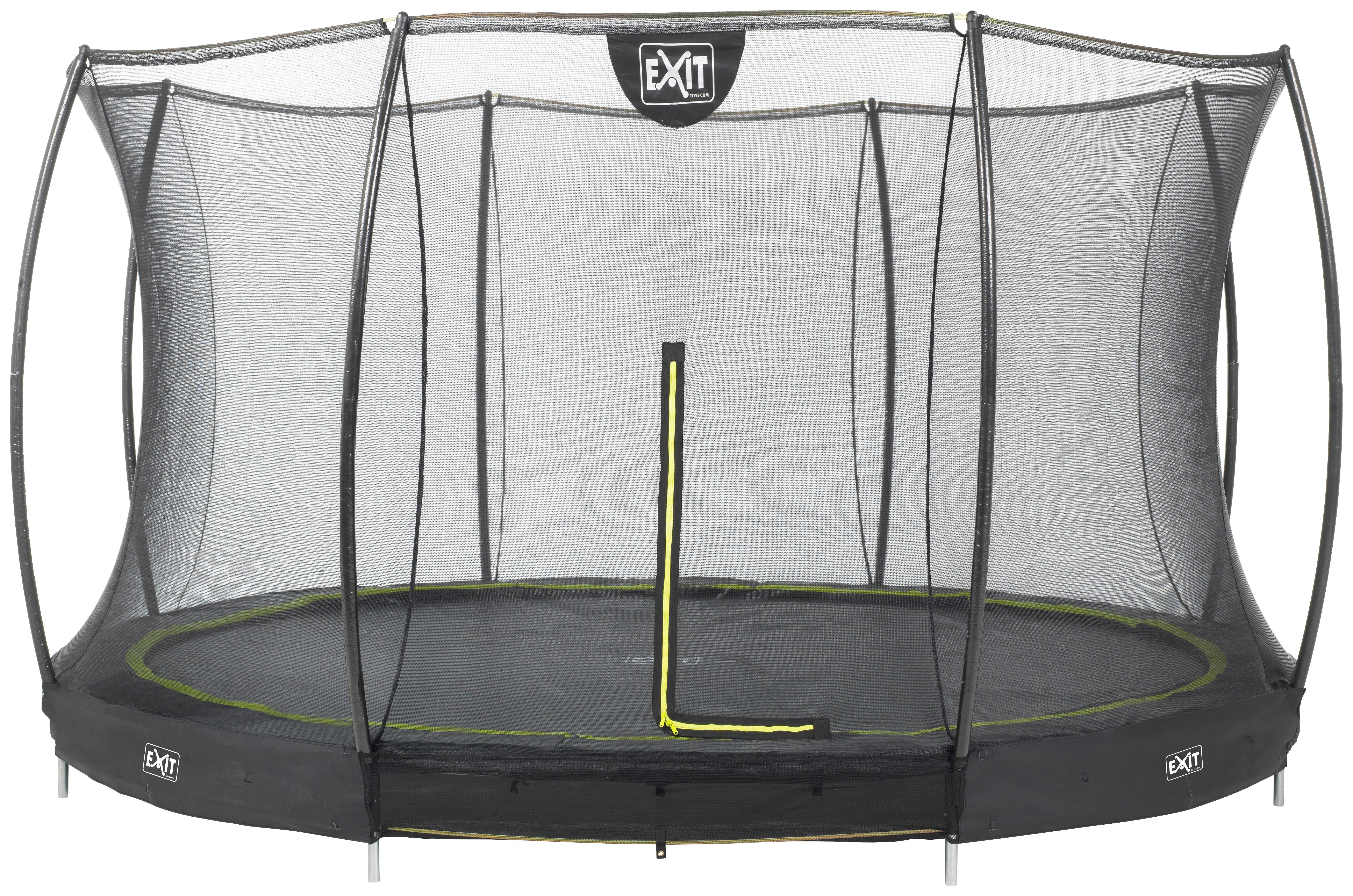 Trampolin Ø 427 cm Mit Sicherheitsnetz Exit Silhouete - Schwarz, KONVENTIONELL, Kunststoff/Metall (427/203cm) - Exit
