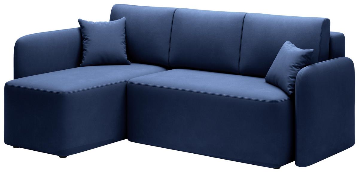 Ecksofa Hadson Blau S: 150x206 Cm - Blau/Schwarz, Design, Textil (150/206cm) - P & B