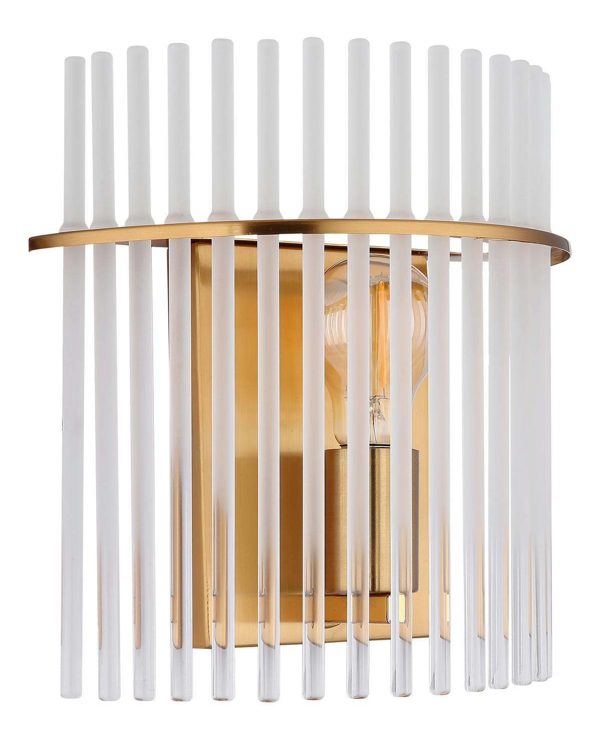 Wandleuchte 15698wm - Klar/Goldfarben, KONVENTIONELL, Glas/Metall (25/12,5/26cm) - Globo