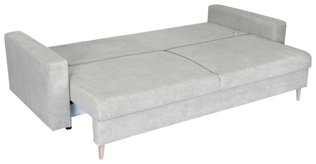 3-sitzer-sofa Mit Schlaffunktion Torenta B:220cm - Beige/Schwarz, Design, Textil (220/96/98cm) - MID.YOU
