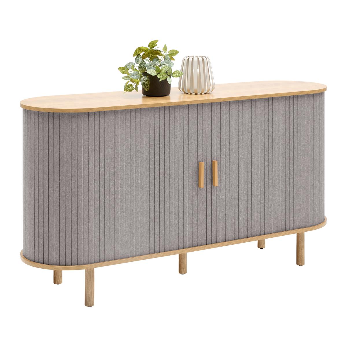 ŠIROKÁ KOMODA ARVID -EXKLUSIV- - sivá/prírodná farba, Modern, drevo/kompozitné drevo (140/75/40cm) - Mömax