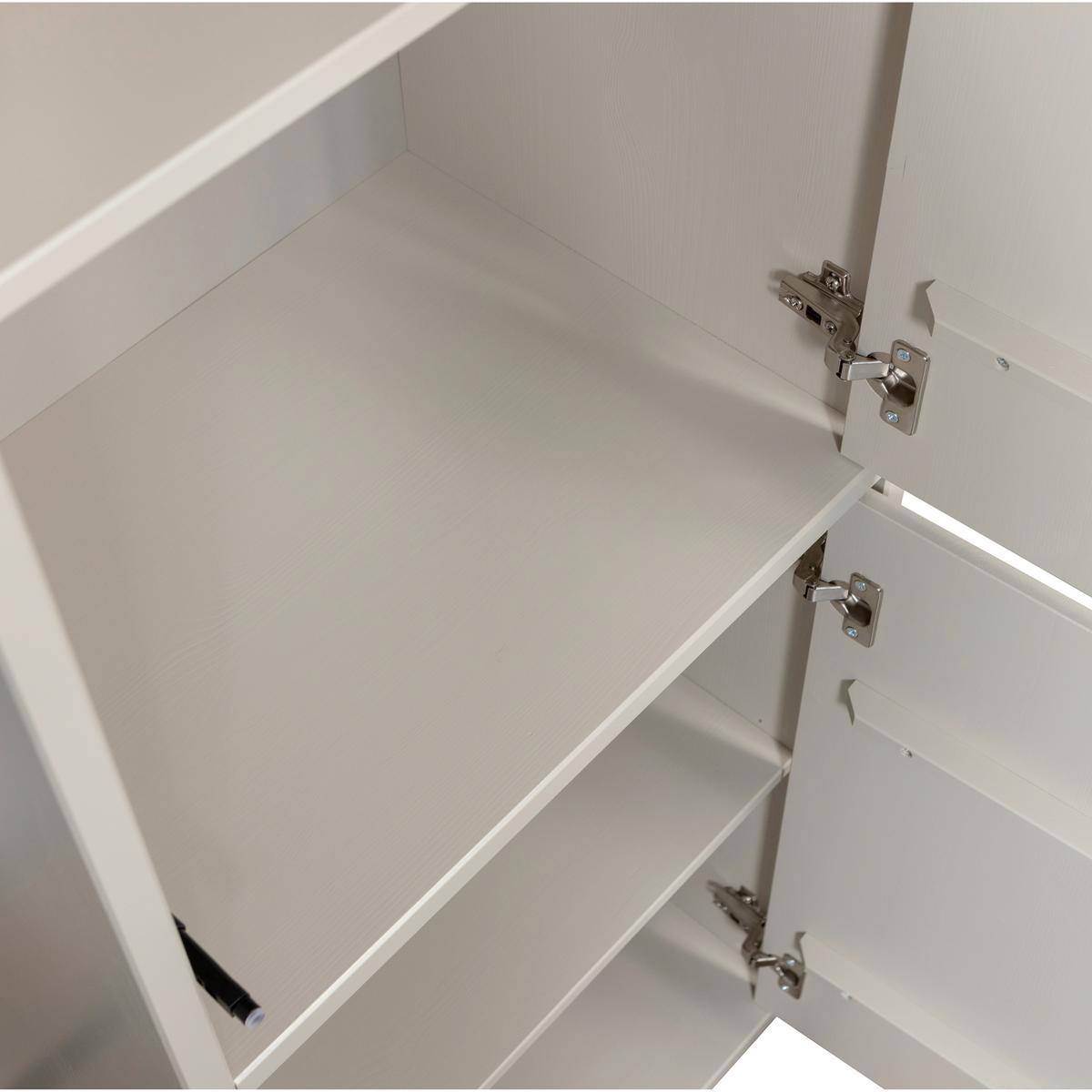 Mehrzweckschrank Meggy Grau B: 55 cm - Grau, Design, Holz (55/215/40cm) - Livetastic