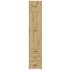 Kleiderschrank Kivo Eiche Artisan Dekor, B: 45 cm - Eiche Artisan, Basics, Holzwerkstoff (45/239,40/52,1cm)
