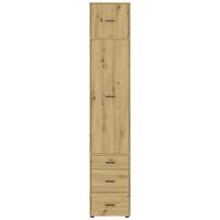 Kleiderschrank Kivo Eiche Artisan Dekor, B: 45 cm - Eiche Artisan, Basics, Holzwerkstoff (45/239,40/52,1cm)