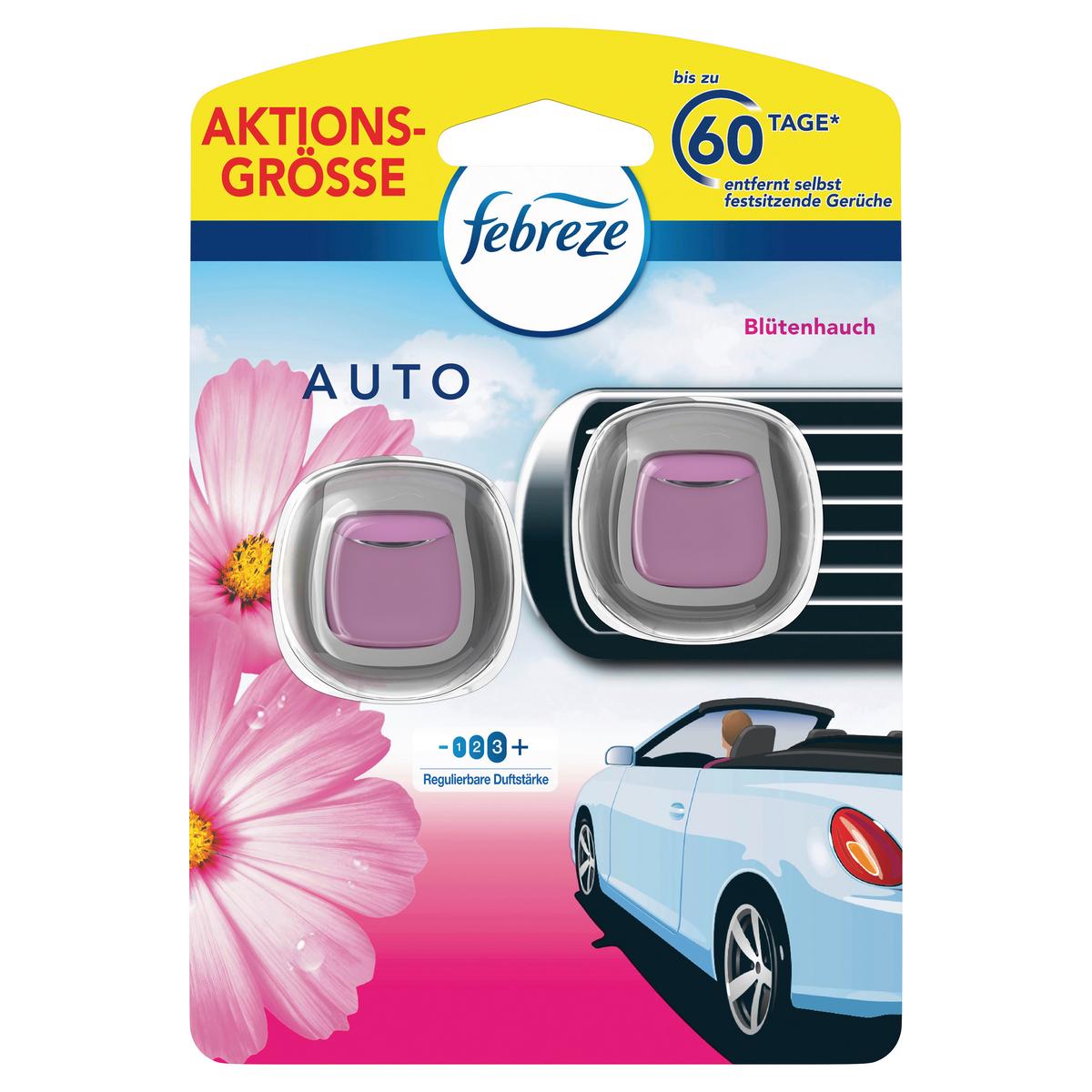 Autoduftstecker Febreze Car Blütenhauch Duo - Rosa, KONVENTIONELL, Kunststoff (11,3/16,5/4,6cm) - Febreze