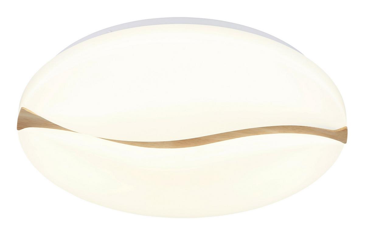 STROPNÉ LED SVIETIDLO LETICIA - hnedá/biela, Basics, kov/drevo (33/7cm) - Globo