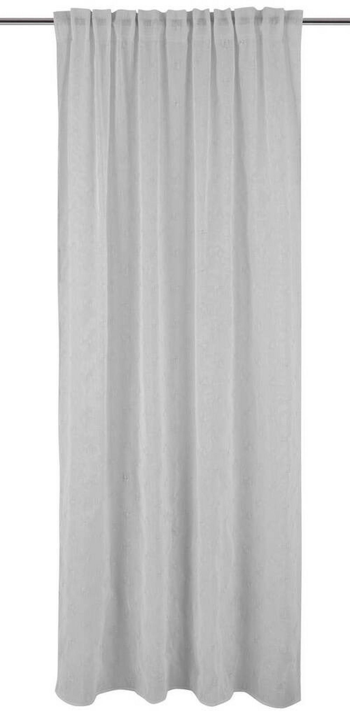Fertigvorhang Leila - Silberfarben, MODERN, Textil (140/245cm) - Luca Bessoni
