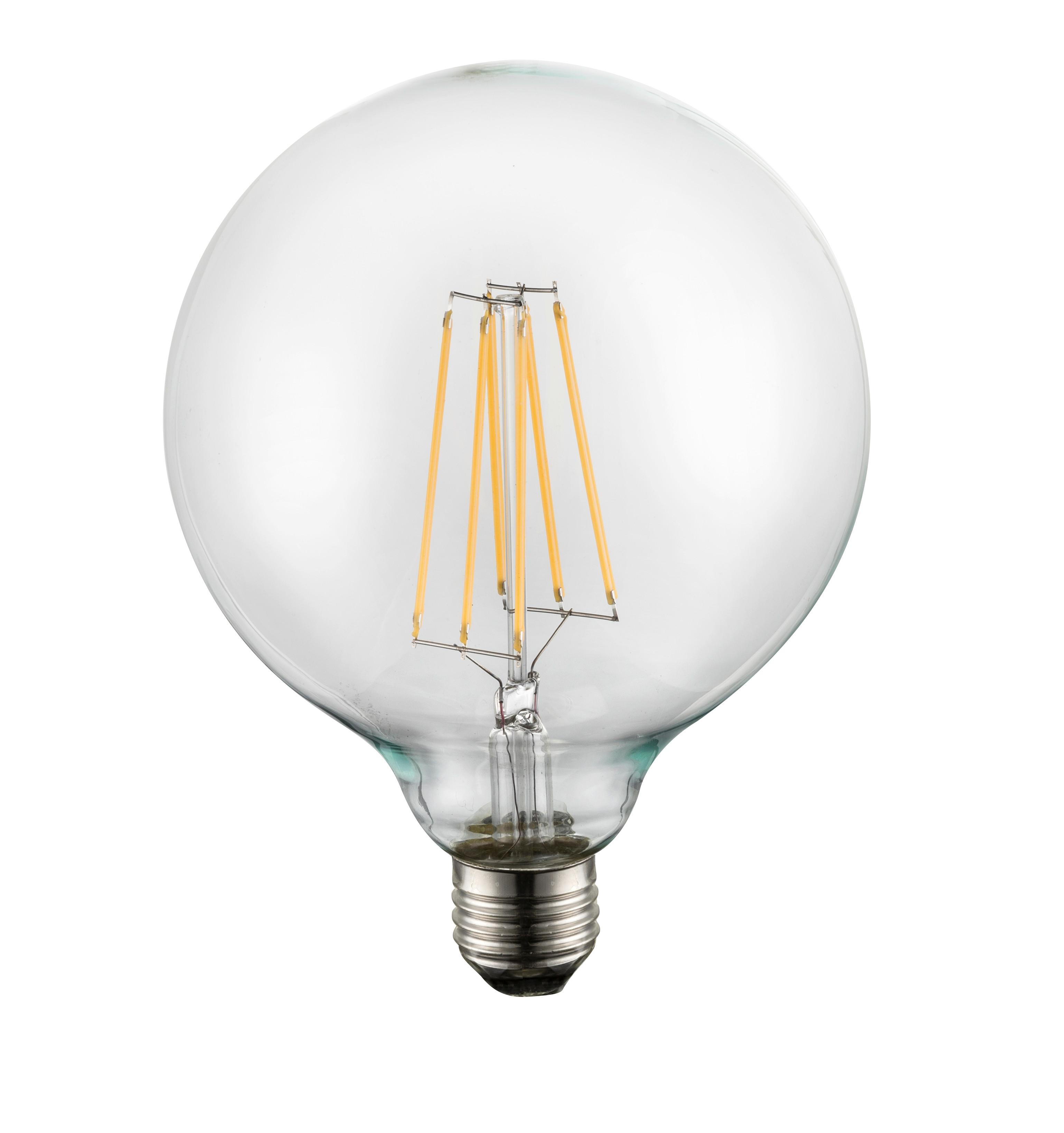 Dekorační žárovka 10586, E27, 9 Watt - čiré, kov/sklo (12,5/17,5cm)