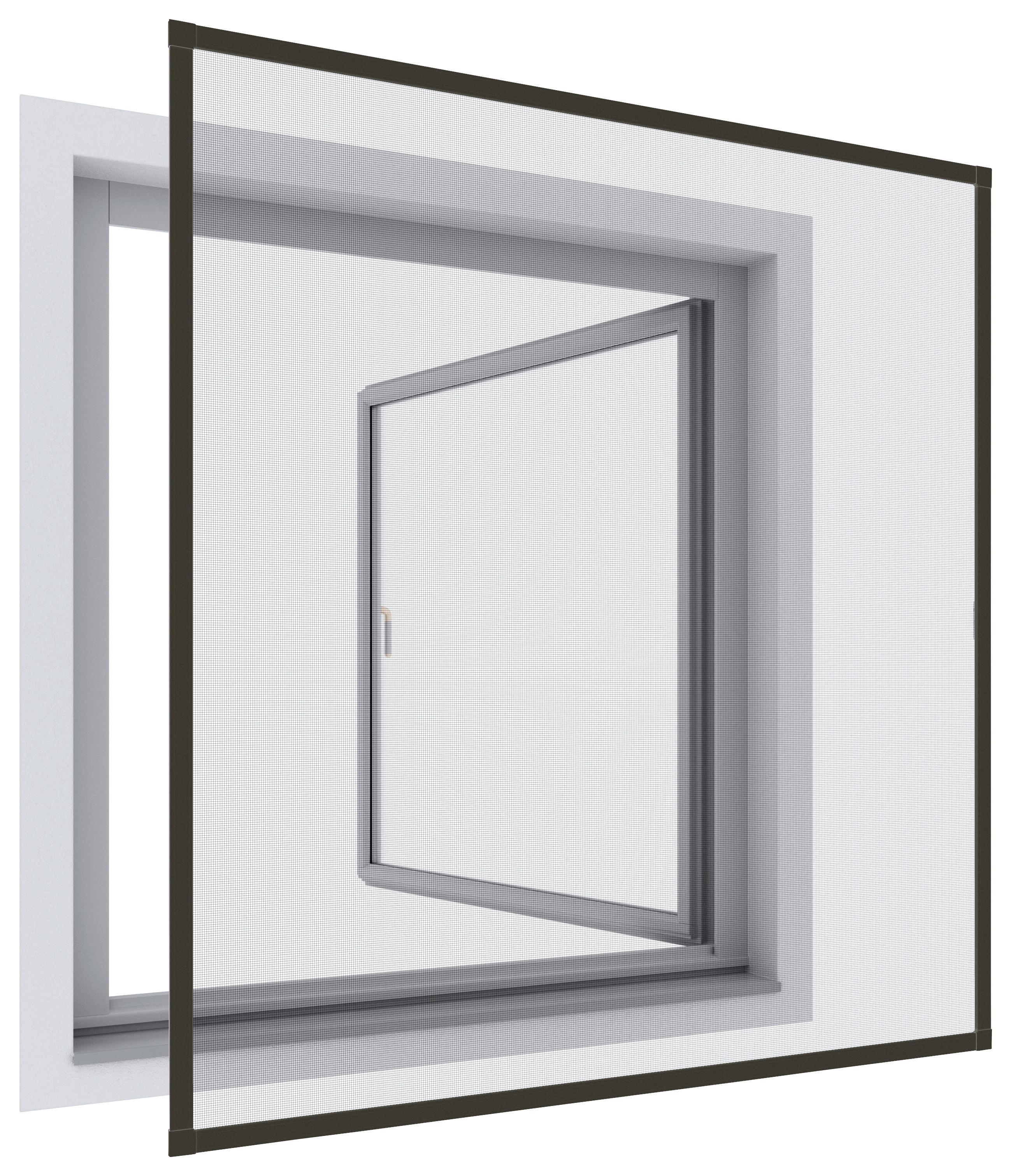 Insektenschutzgitter Rahmenfenster 130x150 cm - Anthrazit, KONVENTIONELL, Kunststoff/Metall (130/150cm)